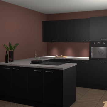 Zwarte keuken Rosario 70205