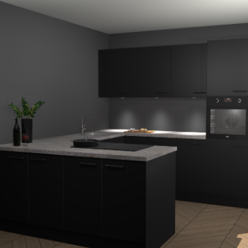 Zwarte keuken Rosario 70207