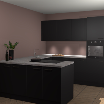 Zwarte keuken Rosario 70208