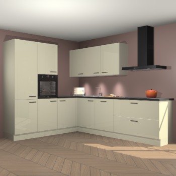 Magnolia hoogglans keuken Parla 90840