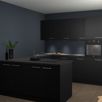 Zwarte keuken Rosario 70216