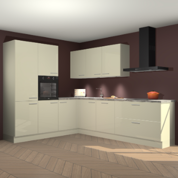 Magnolia hoogglans keuken Parla 90842