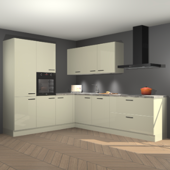 Magnolia hoogglans keuken Parla 90845