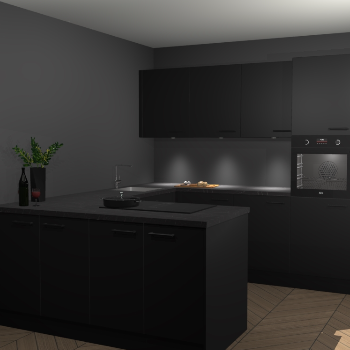 Zwarte keuken Rosario 70219