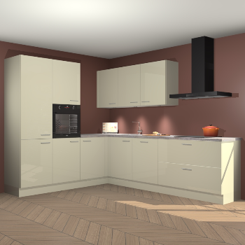 Magnolia hoogglans keuken Parla 90849