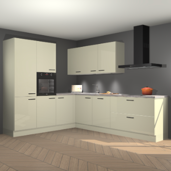 Magnolia hoogglans keuken Parla 90851