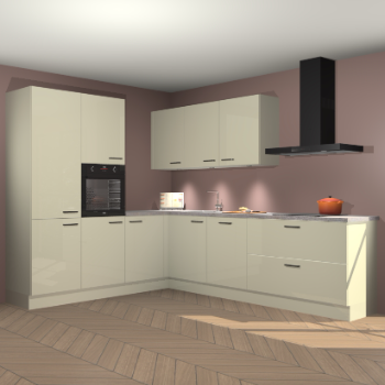 Magnolia hoogglans keuken Parla 90852