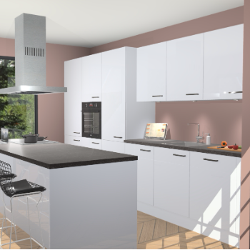 Sneeuwwitte Hoogglans keuken Straatsburg 50114