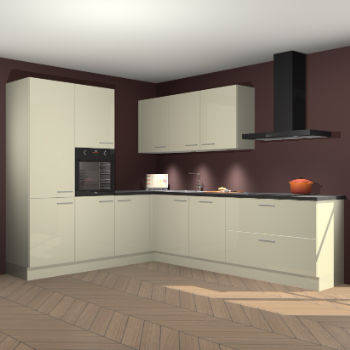 Magnolia hoogglans keuken Parla 90854