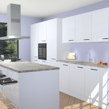 Sneeuwwitte Hoogglans keuken Straatsburg 50134