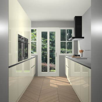 Magnolia hoogglans greeploze keuken Olympia 88524