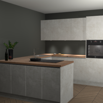  Beton opaal greeploze keuken Rosario 70328