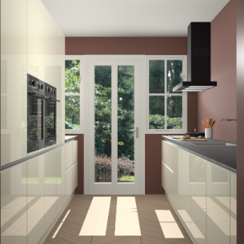 Magnolia hoogglans greeploze keuken Olympia 88528