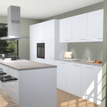 Sneeuwwitte Hoogglans keuken Straatsburg 50126