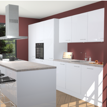 Sneeuwwitte Hoogglans keuken Straatsburg 50129