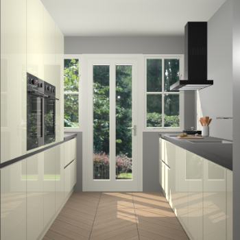 Magnolia hoogglans greeploze keuken Olympia 88531