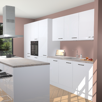 Sneeuwwitte Hoogglans keuken Straatsburg 50139