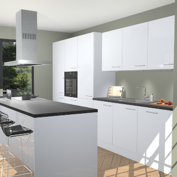 Sneeuwwitte Hoogglans keuken Straatsburg 50127