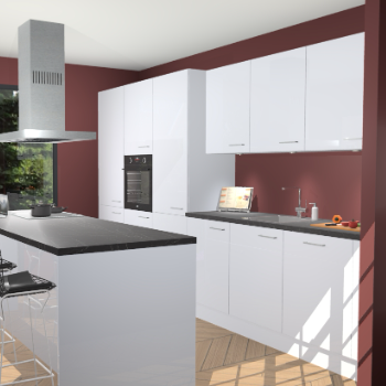 Sneeuwwitte Hoogglans keuken Straatsburg 50130