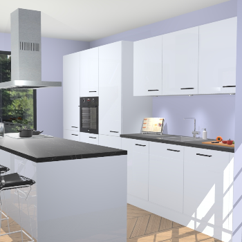 Sneeuwwitte Hoogglans keuken Straatsburg 50136