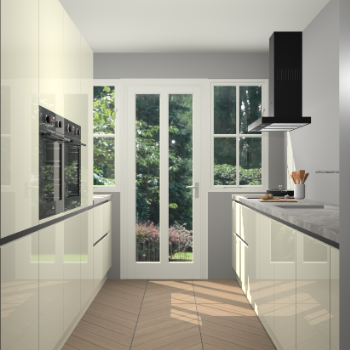 Magnolia hoogglans greeploze keuken Olympia 88540