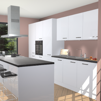 Sneeuwwitte Hoogglans keuken Straatsburg 50140