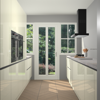 Magnolia hoogglans greeploze keuken Olympia 88546