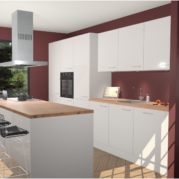 Zijdegrijze Hoogglans keuken Straatsburg 50159