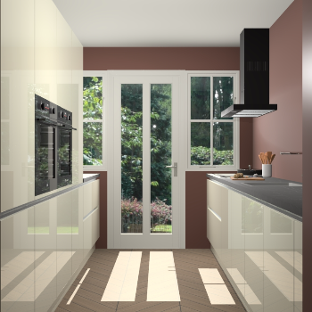 Magnolia hoogglans greeploze keuken Olympia 88549