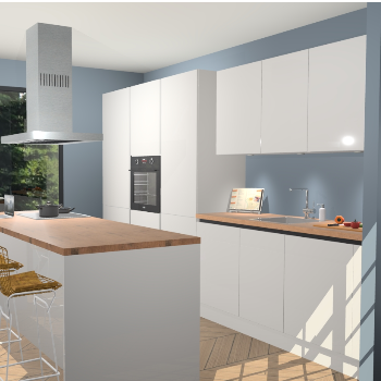 Zijdegrijze Hoogglans Greeploze keuken Straatsburg 50163