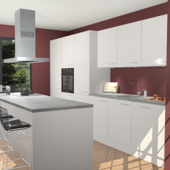 Zijdegrijze Hoogglans keuken Straatsburg 50225