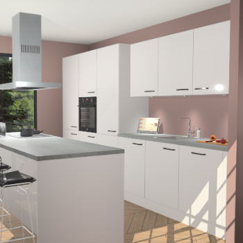 Zijdegrijze Hoogglans keuken Straatsburg 50240