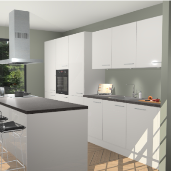 Zijdegrijze Hoogglans keuken Straatsburg 50221