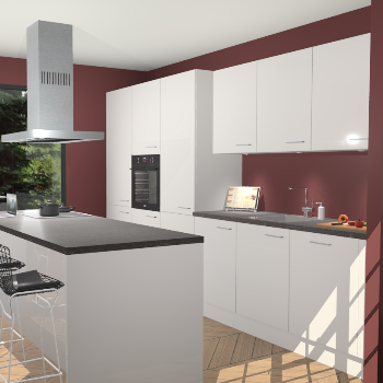 Zijdegrijze Hoogglans keuken Straatsburg 50226