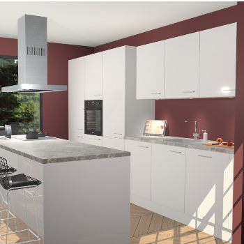 Zijdegrijze Hoogglans keuken Straatsburg 50227