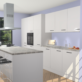 Zijdegrijze Hoogglans keuken Straatsburg 50237