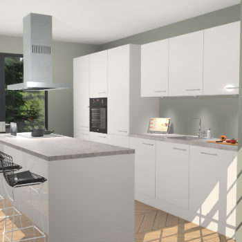 Zijdegrijze Hoogglans keuken Straatsburg 50223