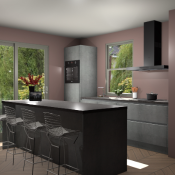 Beton Parelgrijs greeploze keuken Toulouse 51806