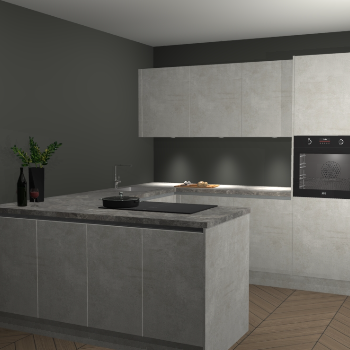  Beton opaal greeploze keuken Rosario 70424