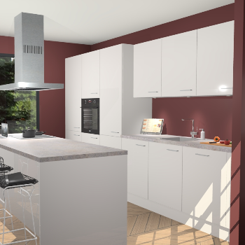 Zijdegrijze Hoogglans keuken Straatsburg 50228