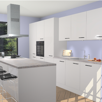 Zijdegrijze Hoogglans keuken Straatsburg 50238