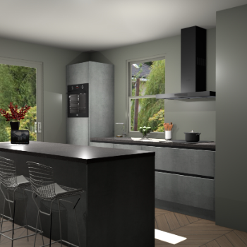 Beton Parelgrijs greeploze keuken Toulouse 51809