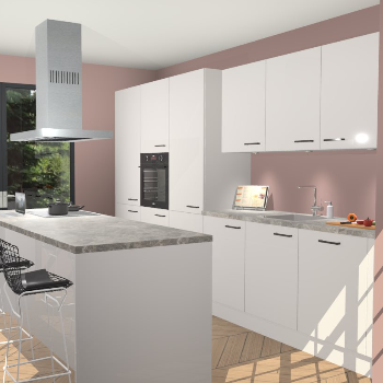 Zijdegrijze Hoogglans keuken Straatsburg 50242