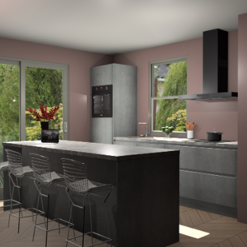 Beton Parelgrijs greeploze keuken Toulouse 52293