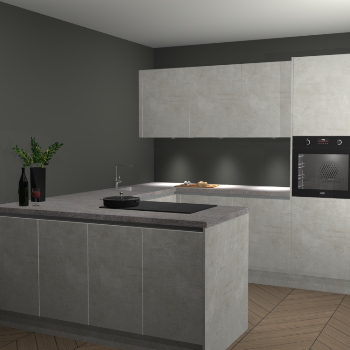  Beton opaal greeploze keuken Rosario 70438