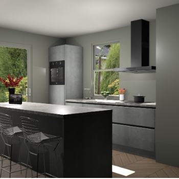 Beton Parelgrijs greeploze keuken Toulouse 52296