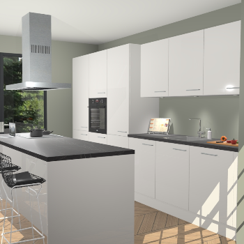 Zijdegrijze Hoogglans keuken Straatsburg 50224