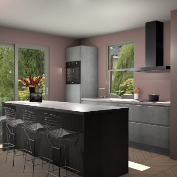 Beton Parelgrijs greeploze keuken Toulouse 52312