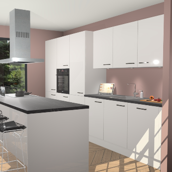 Zijdegrijze Hoogglans keuken Straatsburg 50244