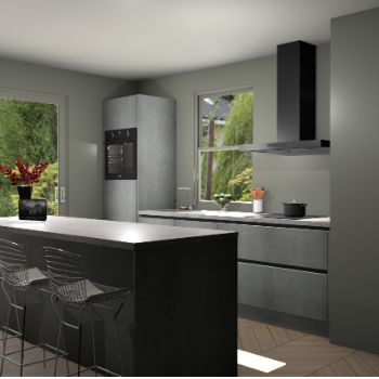 Beton Parelgrijs greeploze keuken Toulouse 52315